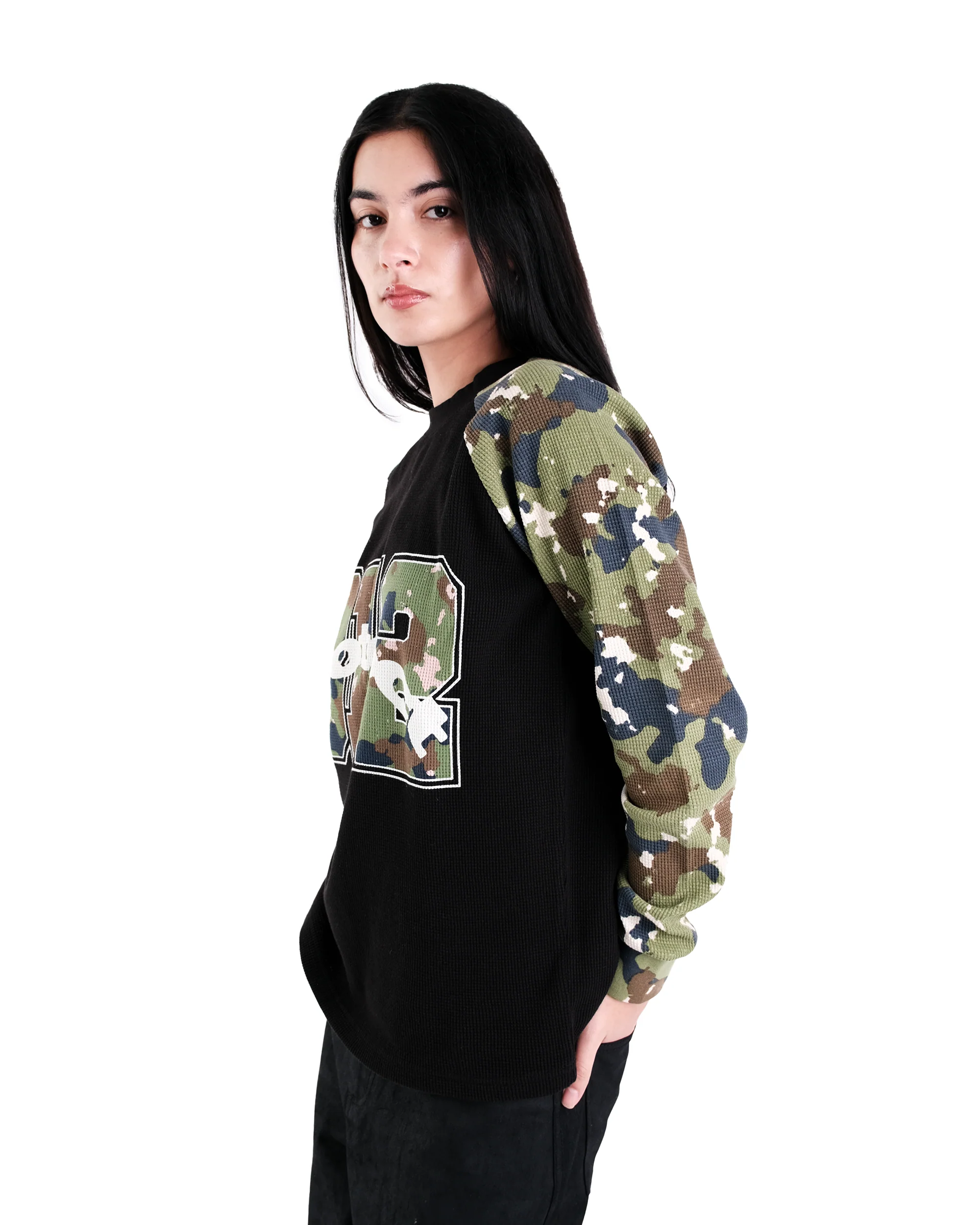 BLACK CAMO WAFFLE LONG SLEEVE - Image 8