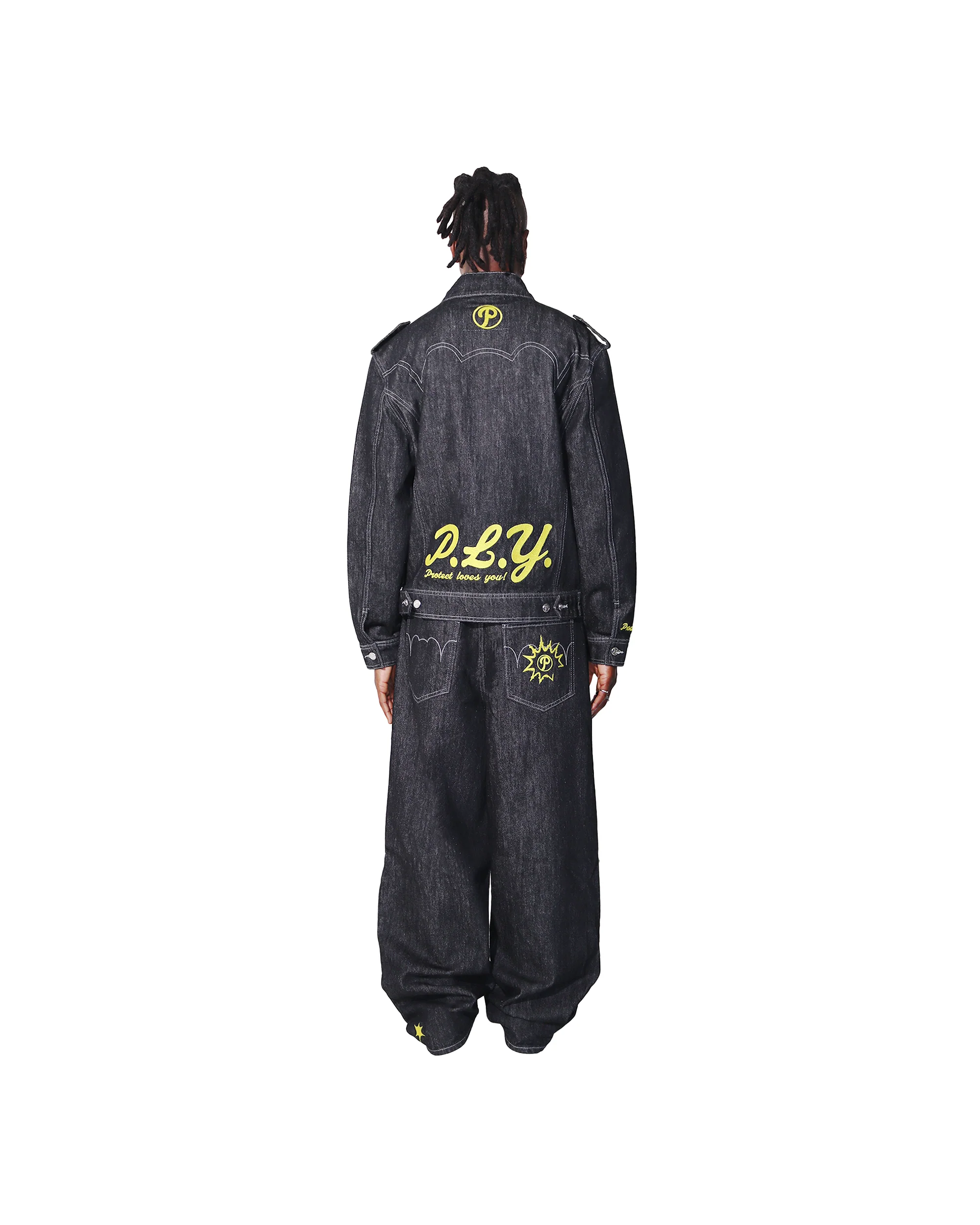 Chief Denim Jacket Black - Image 4