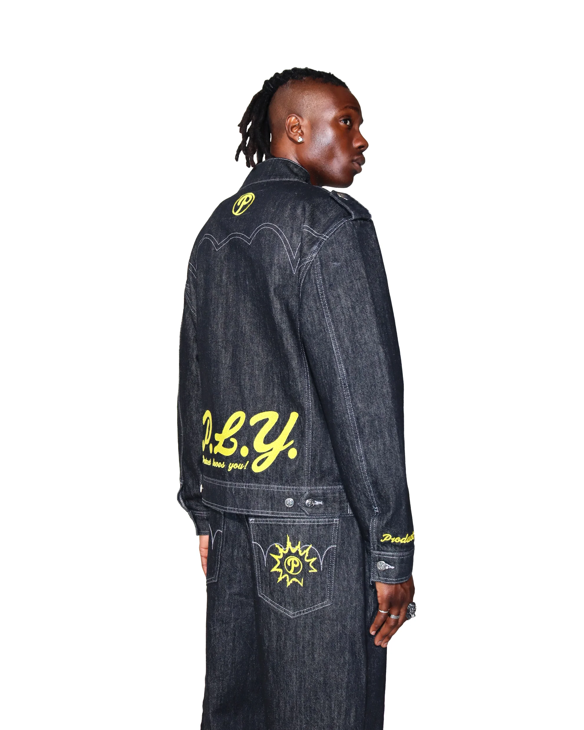 Chief Denim Jacket Black - Image 5