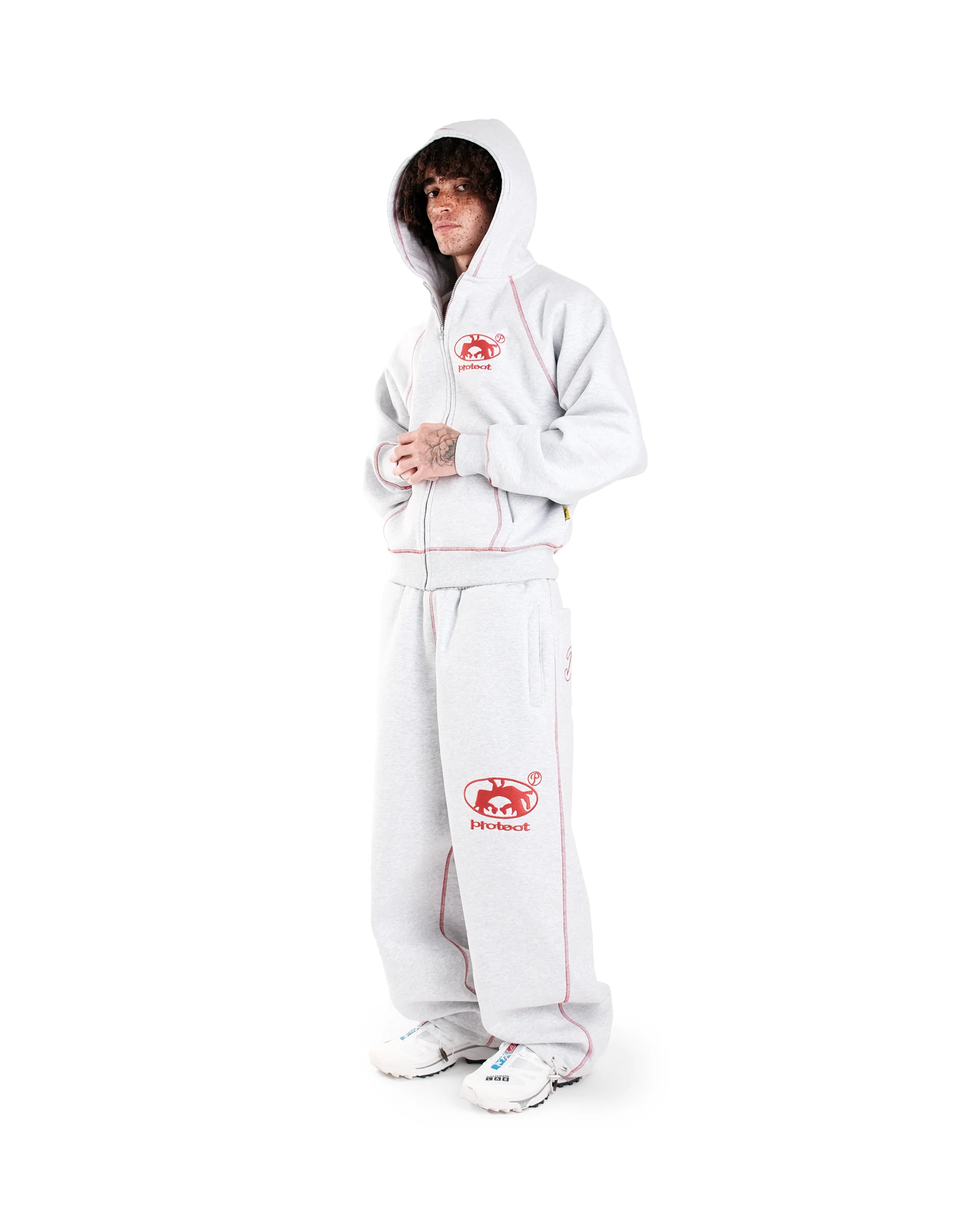 GREY/RED BRUDDA SWEATS - Image 5