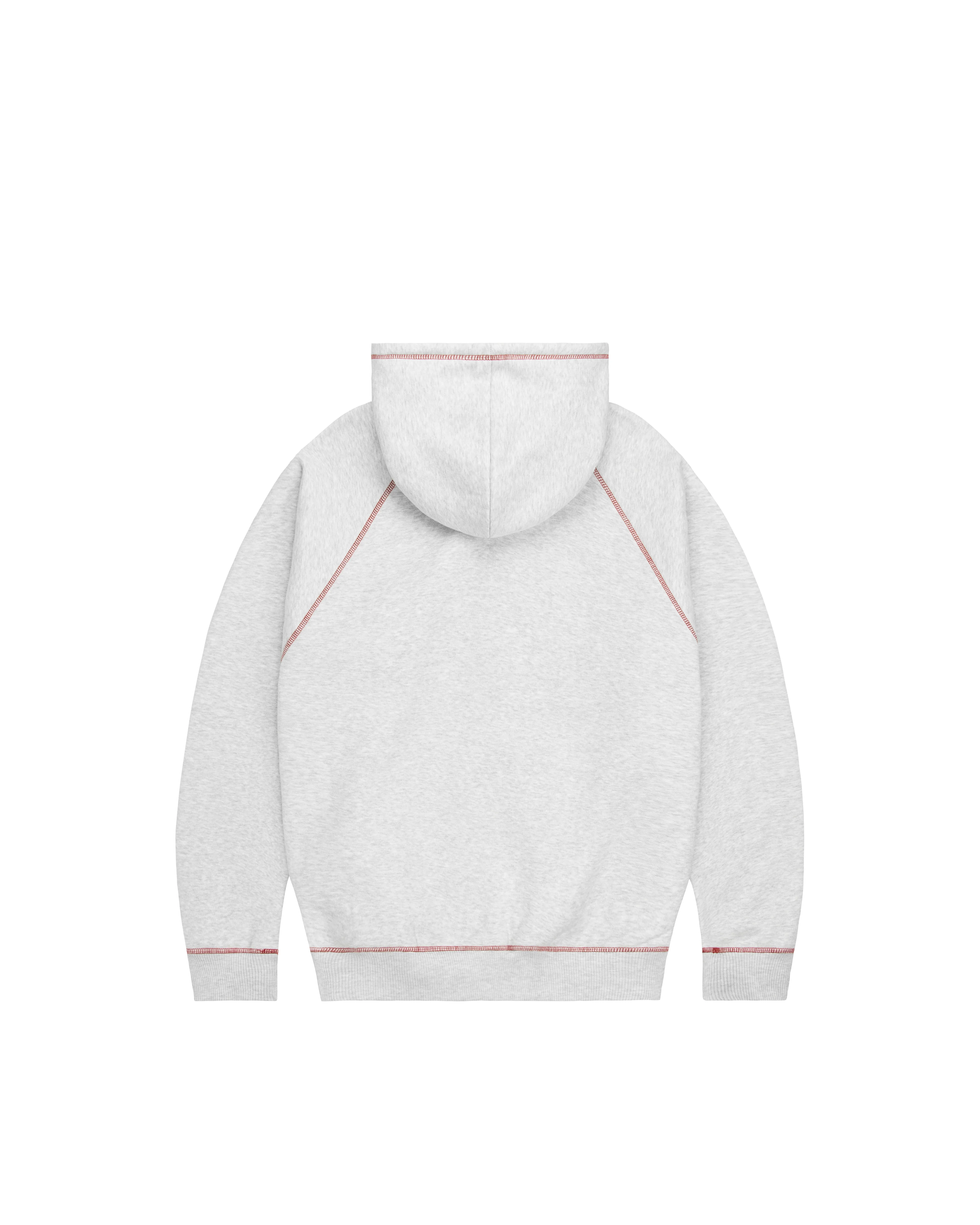 GREY/RED BRUDDA ZIP-UP HOODIE - Image 10